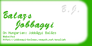 balazs jobbagyi business card