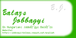 balazs jobbagyi business card